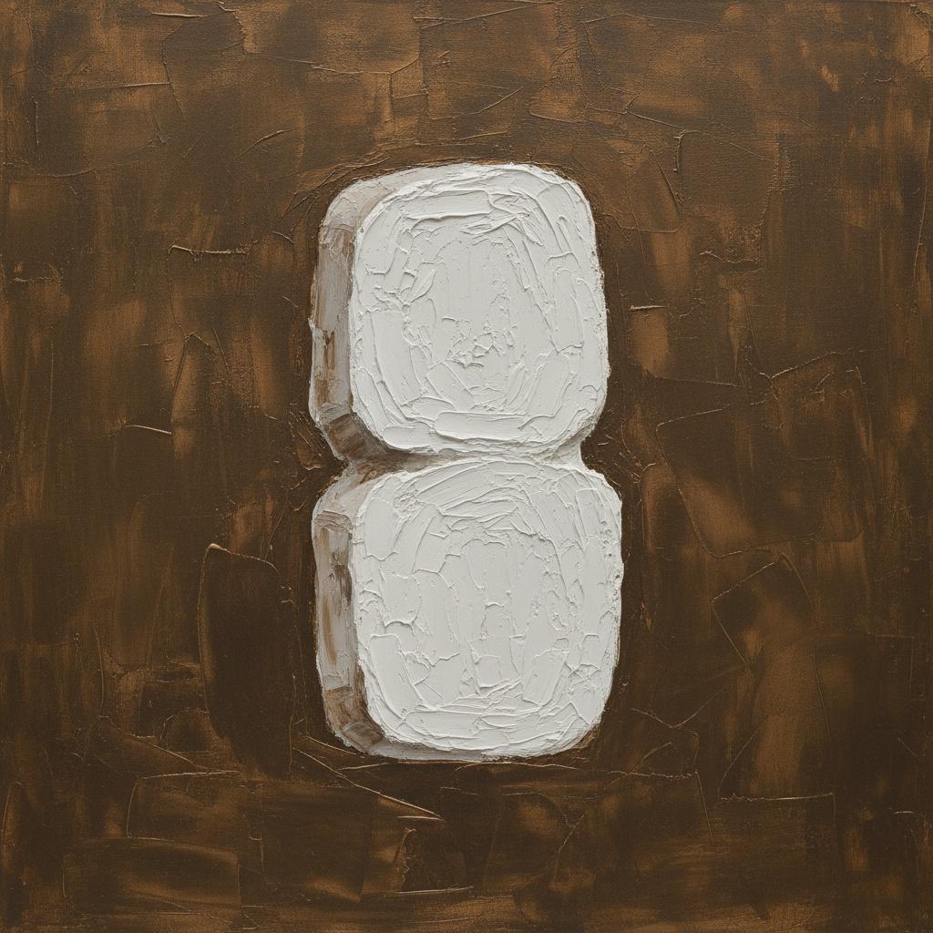 Monolithic Echo In Umber: A Singular Study Of Sculptural White Form — Laurent Fabre