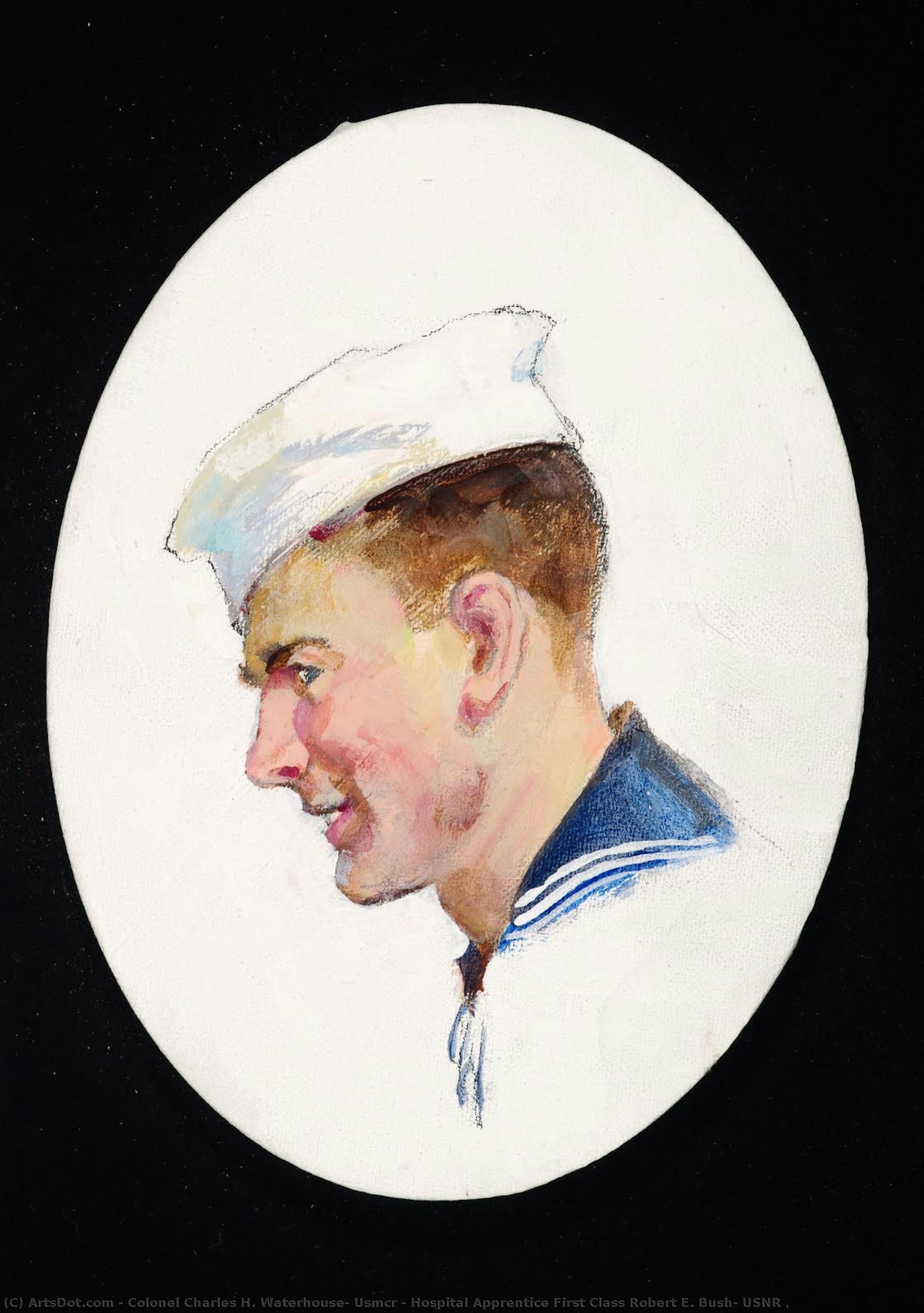 Hospital Apprentice First Class Robert E. Bush, Usnr — Pukovnik Čarls H. Vaterhaus, Usmcr