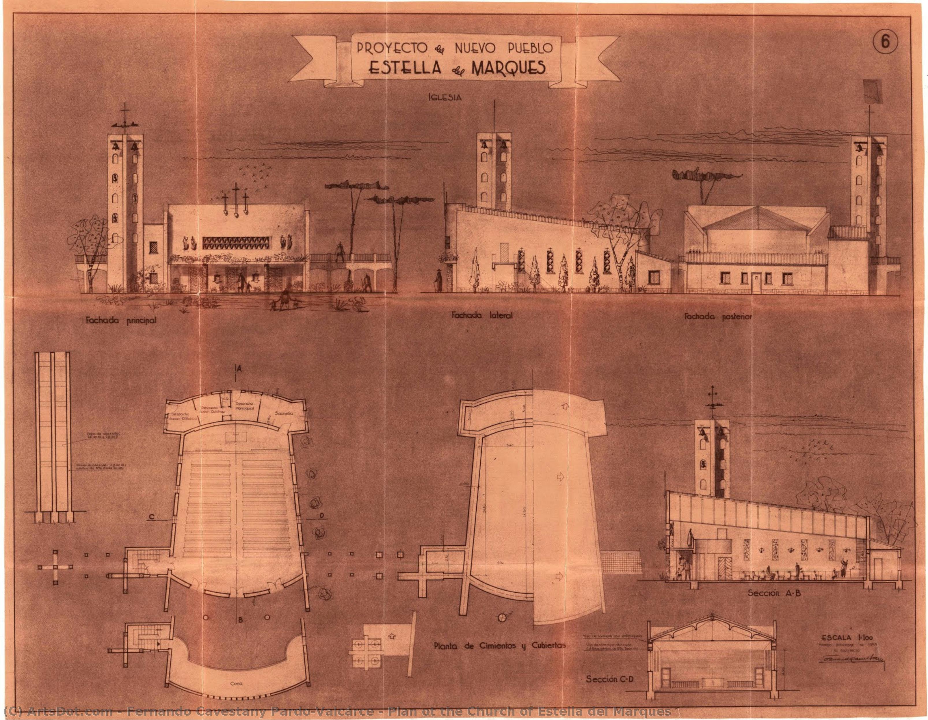 Plan Ot The Church Of Estella Del Marques — Fernando Cavestany Pardo-valcárce