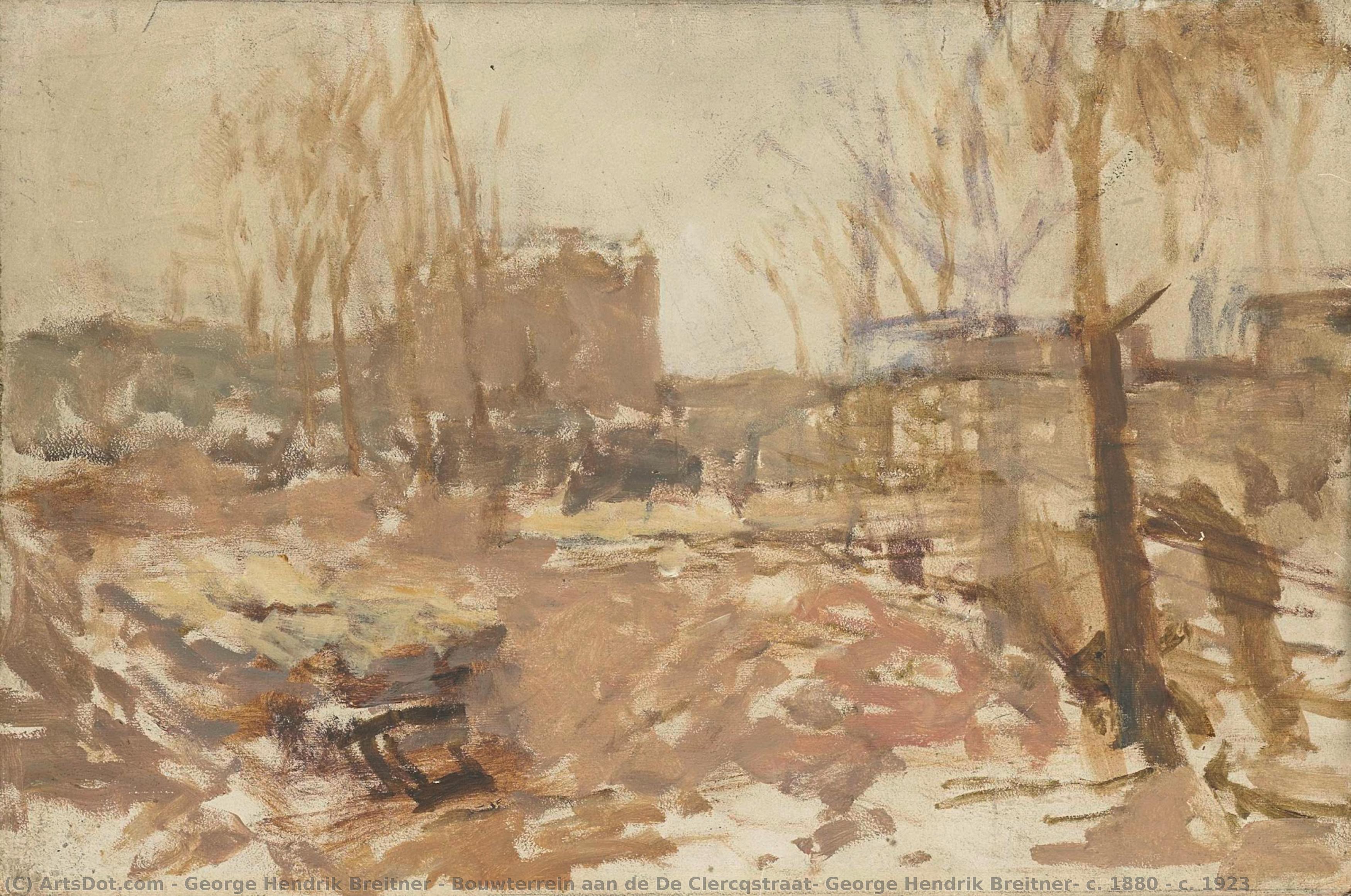 Bouwterrein Aan De De Clercqstraat, George Hendrik Breitner, C. 1880 - C. 1923 — George Hendrik Breitner