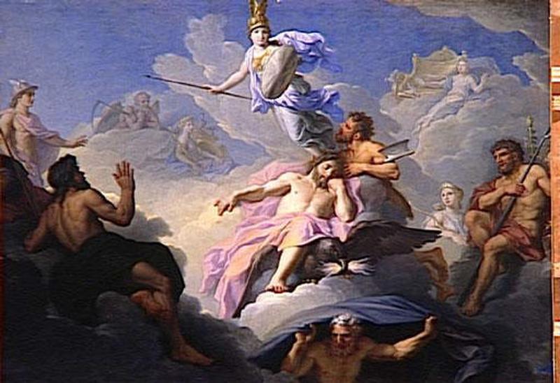 Minerve Naissant Toute Armee Du Cerveau De Jupiter — René Antoine Houasse