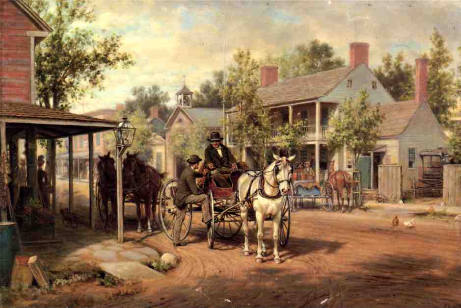 Horse And Buggy On Main Street — Edward Lamson Henry