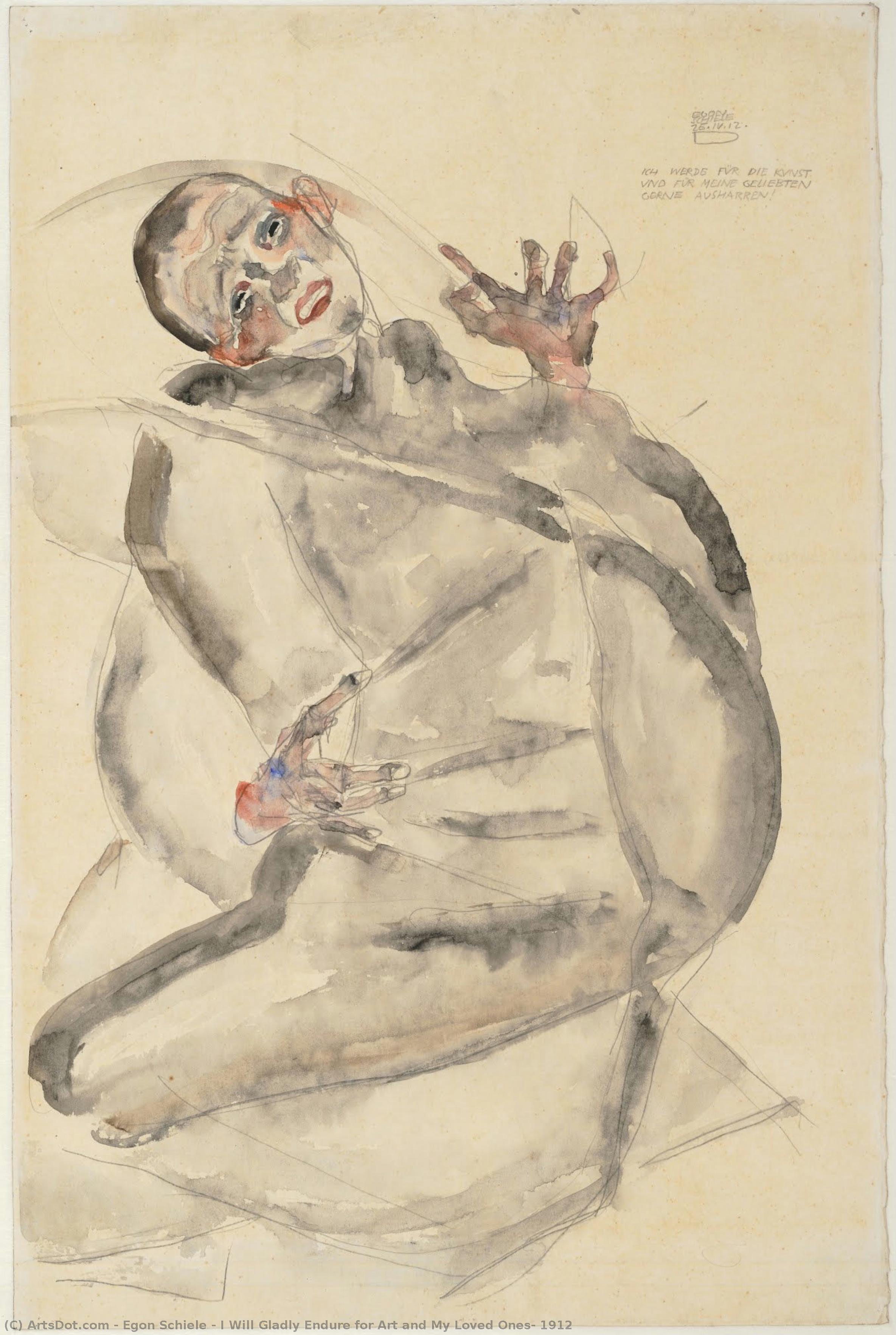 Yo Gladly Enduré Por El Arte Y Mis Seres Queridos — Egon Schiele