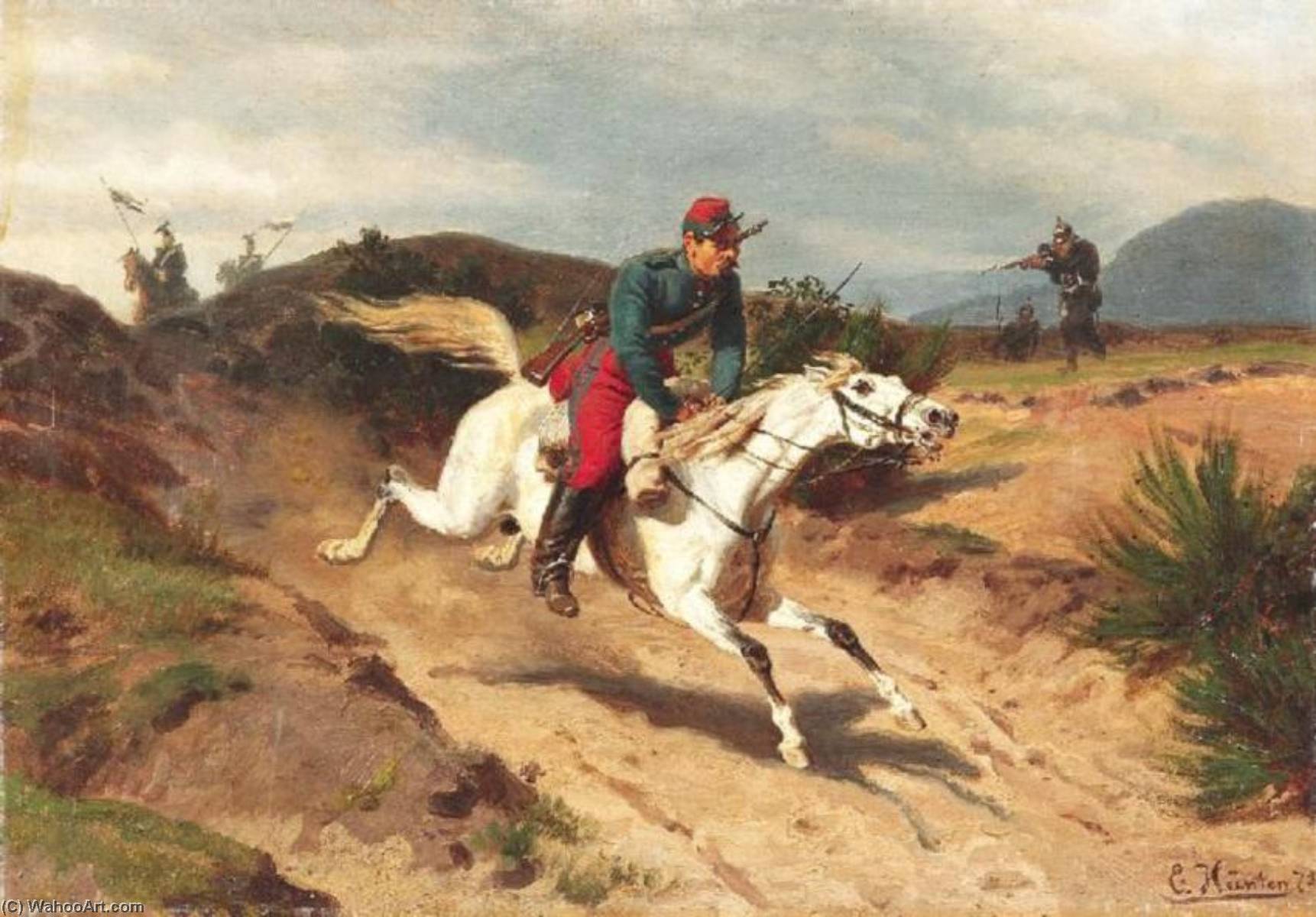 Französischer Meldereiter — Emil Hünten