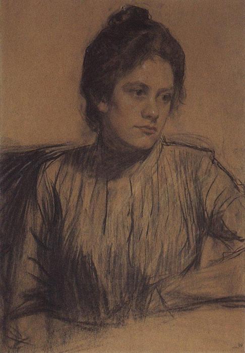 Portrait Of Y.e. Proshinskaya — Boris Mikhailovich Kustodiev