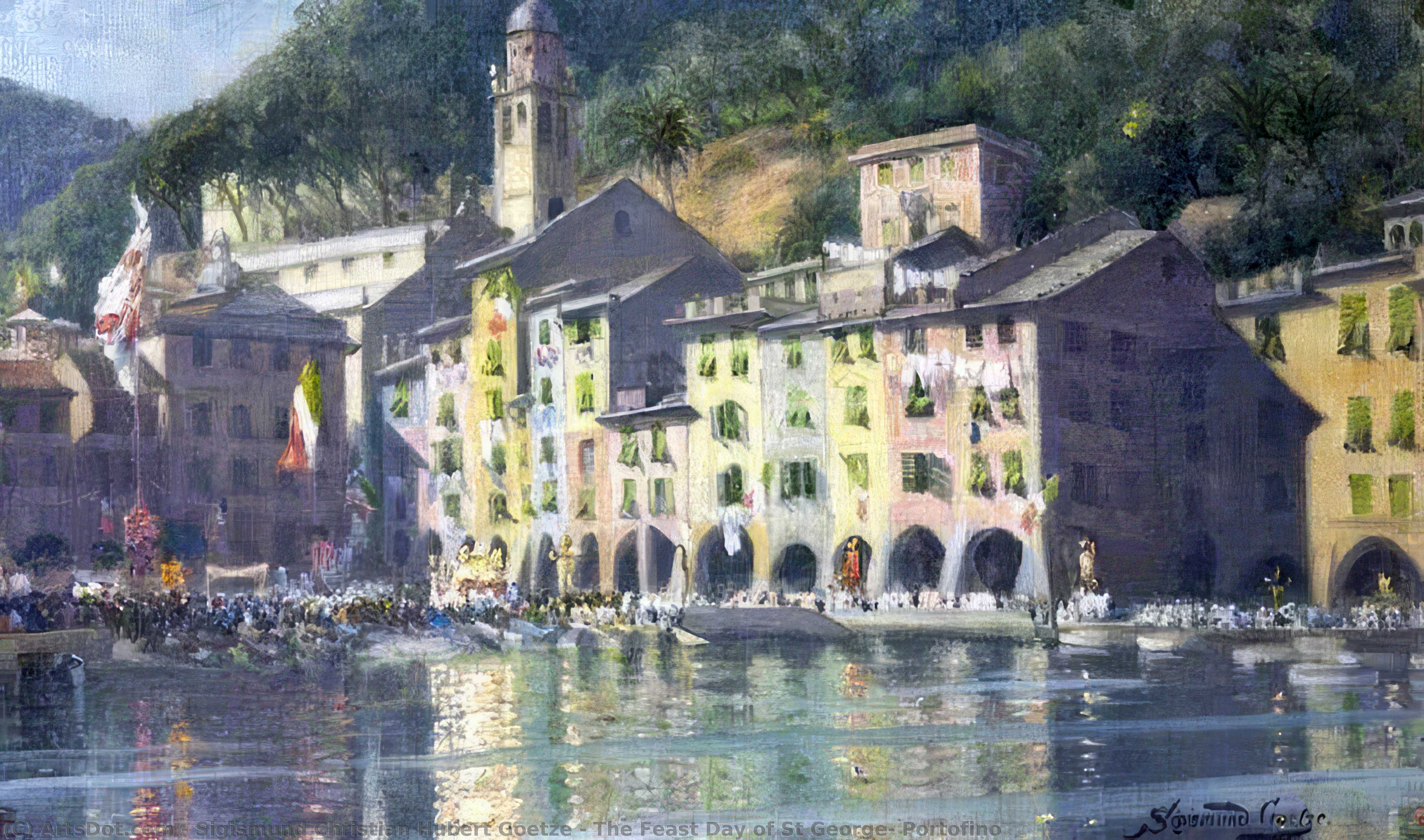 The Feast Day Of St George, Portofino — Sigismund Christian Hubert Goetze