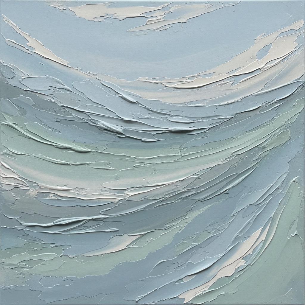 Ephemeral Currents: A Study In Impasto Flow Across Submerged Horizons — Christian Noiret