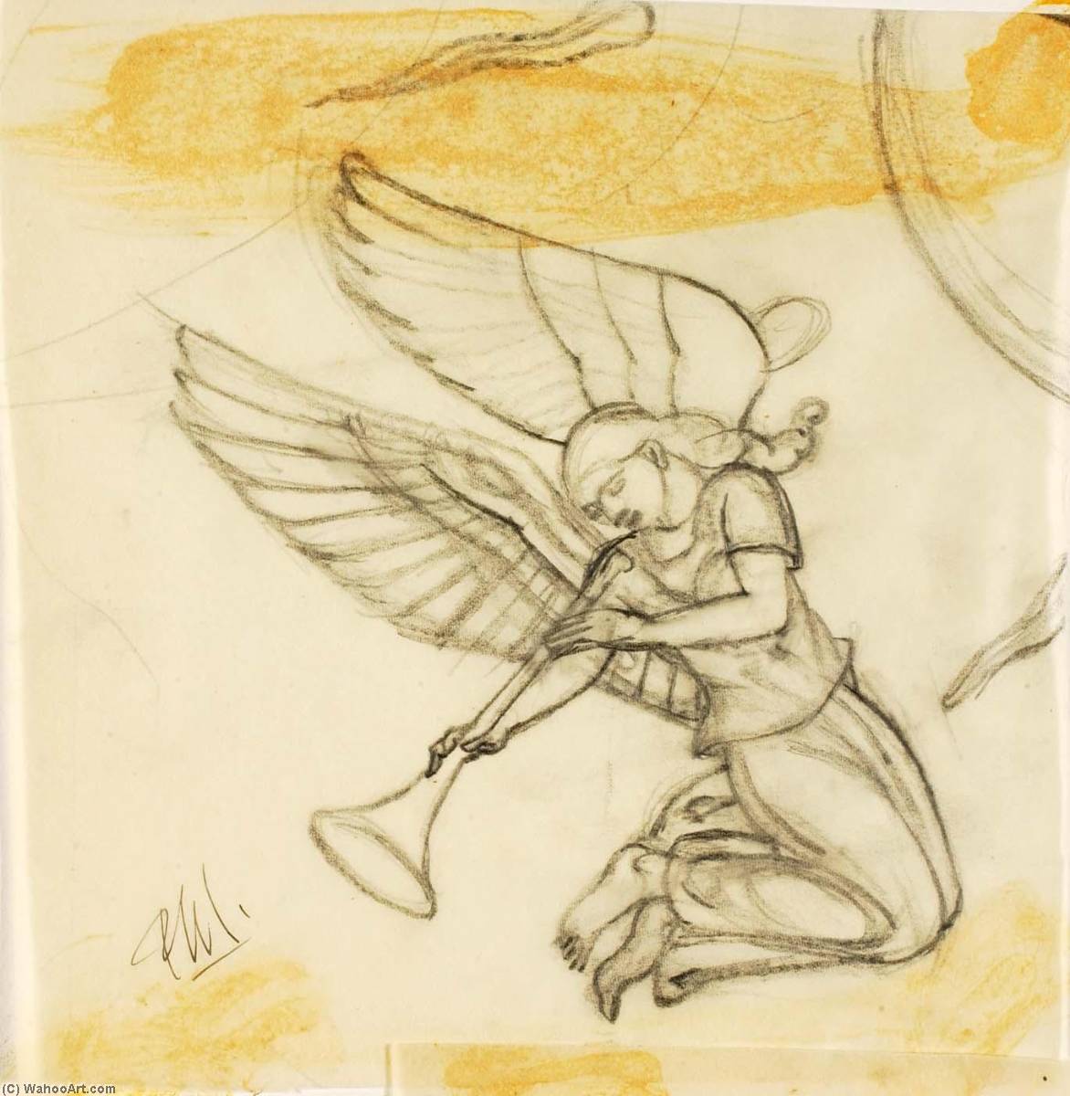 Angel, Sketch For Nettuno Altarpiece, Anzio — Paul Manship