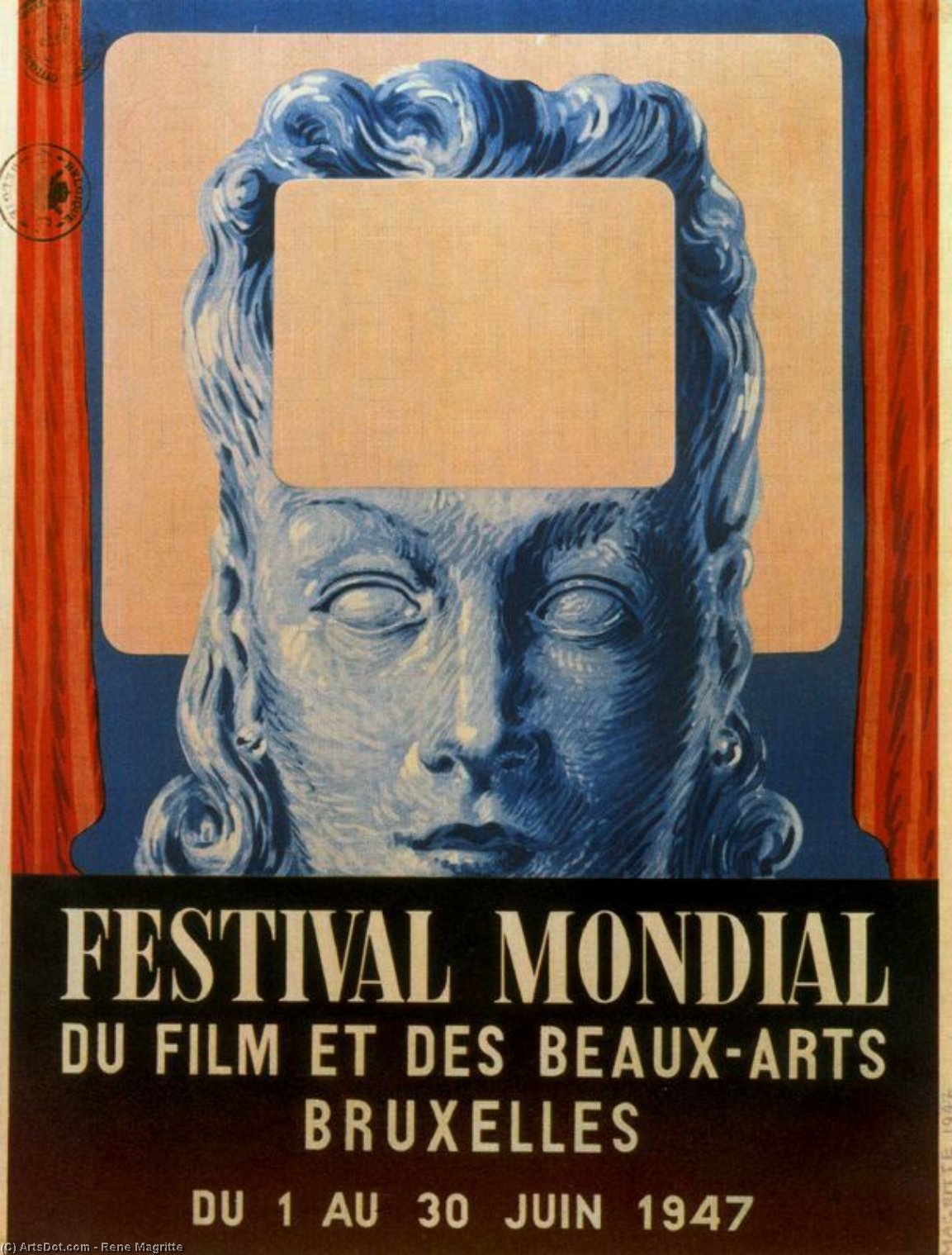 Poster Des Filmweltkongresses Und Der Kunstausstellung — René Magritte