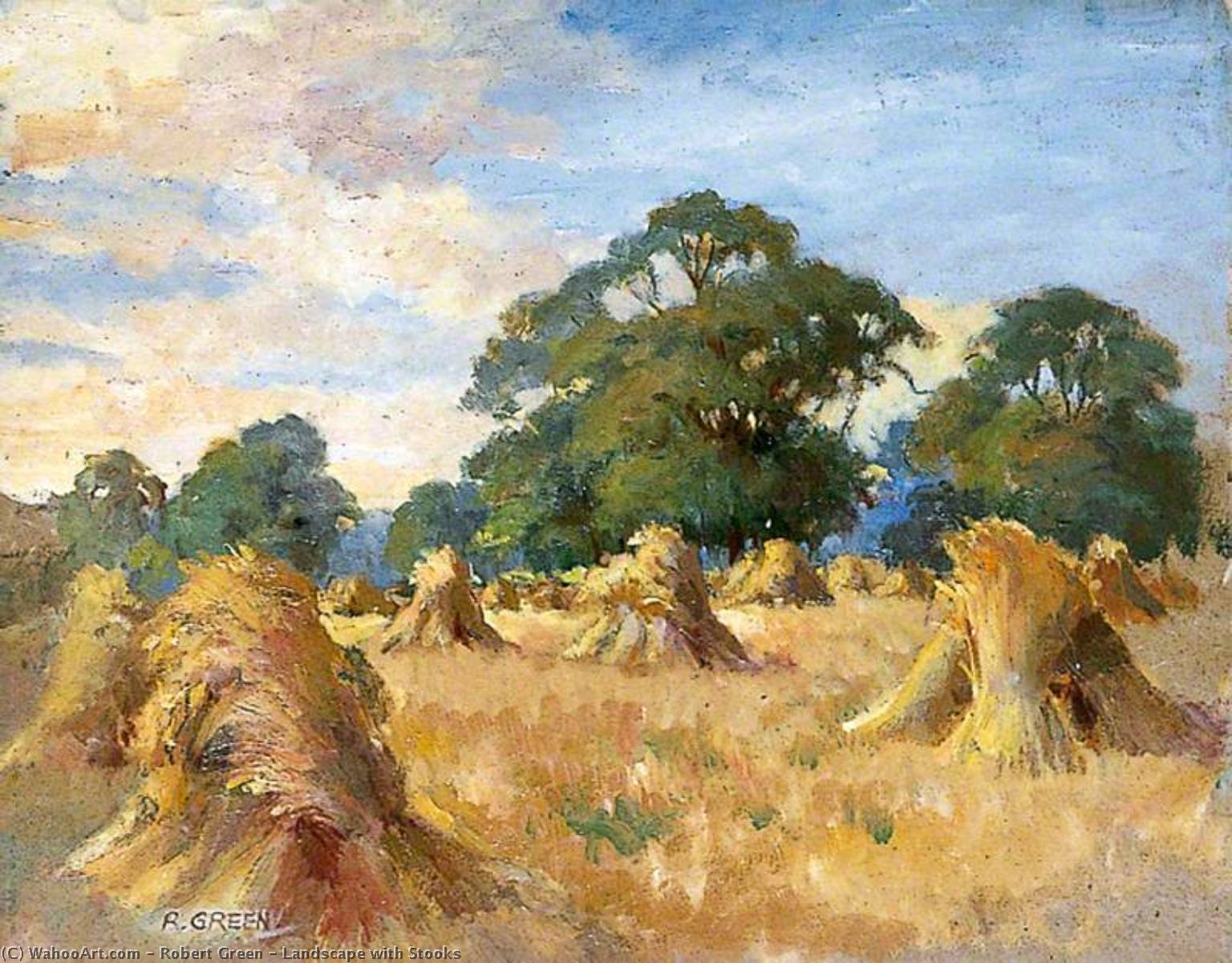 Landscape With Stooks — Robert Green