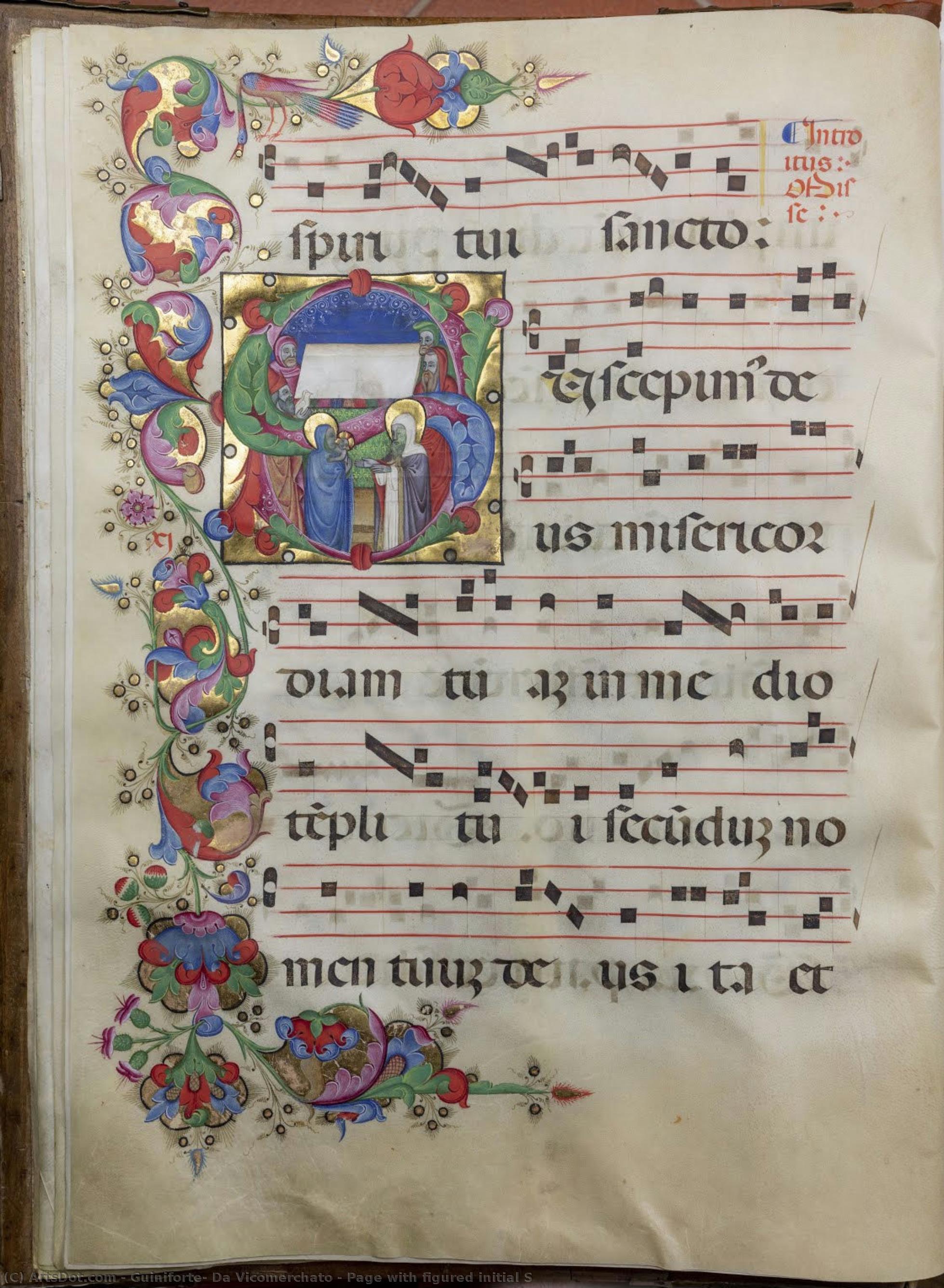Page With Figured Initial S — Guiniforte, Da Vicomerchato
