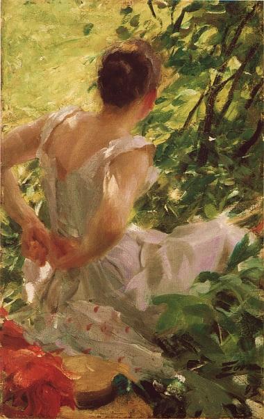 Kvinna Som Klär Sig — Anders Leonard Zorn