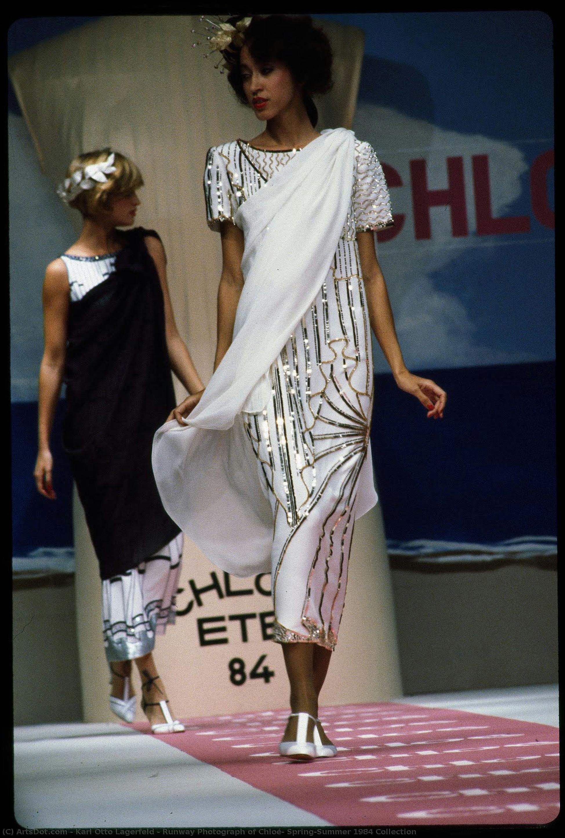 Runway Photograph Of Chloé, Spring/summer 1984 Collection — Karl Otto Lagerfeld
