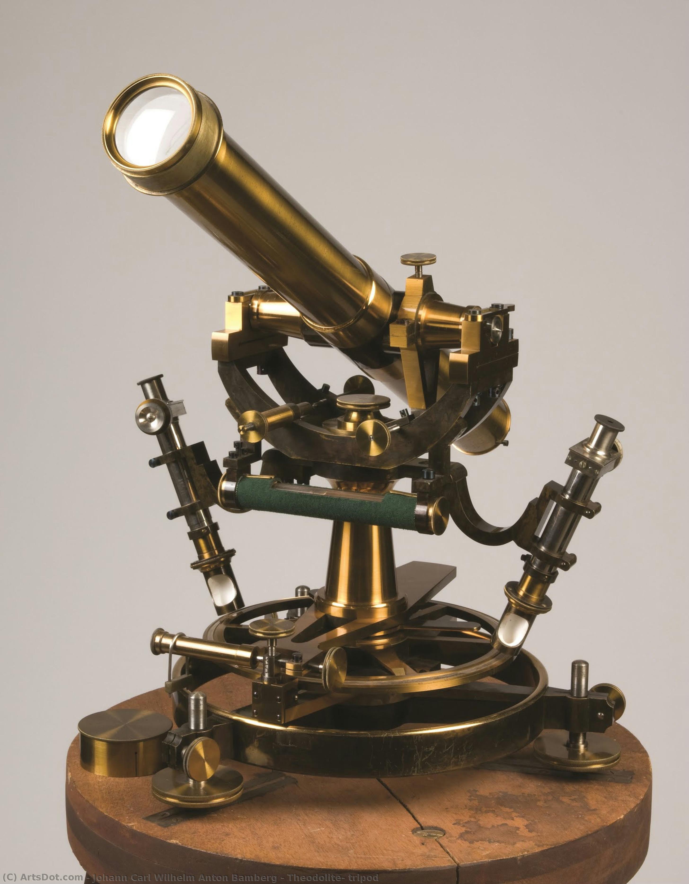 Theodolite, Tripod — Johann Carl Wilhelm Anton Bamberg