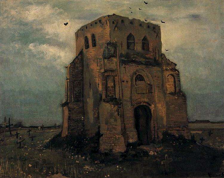 Altes Kirchturm Zu Nuenen Der Friedhof Der Bauern — Vincent Willem Van Gogh