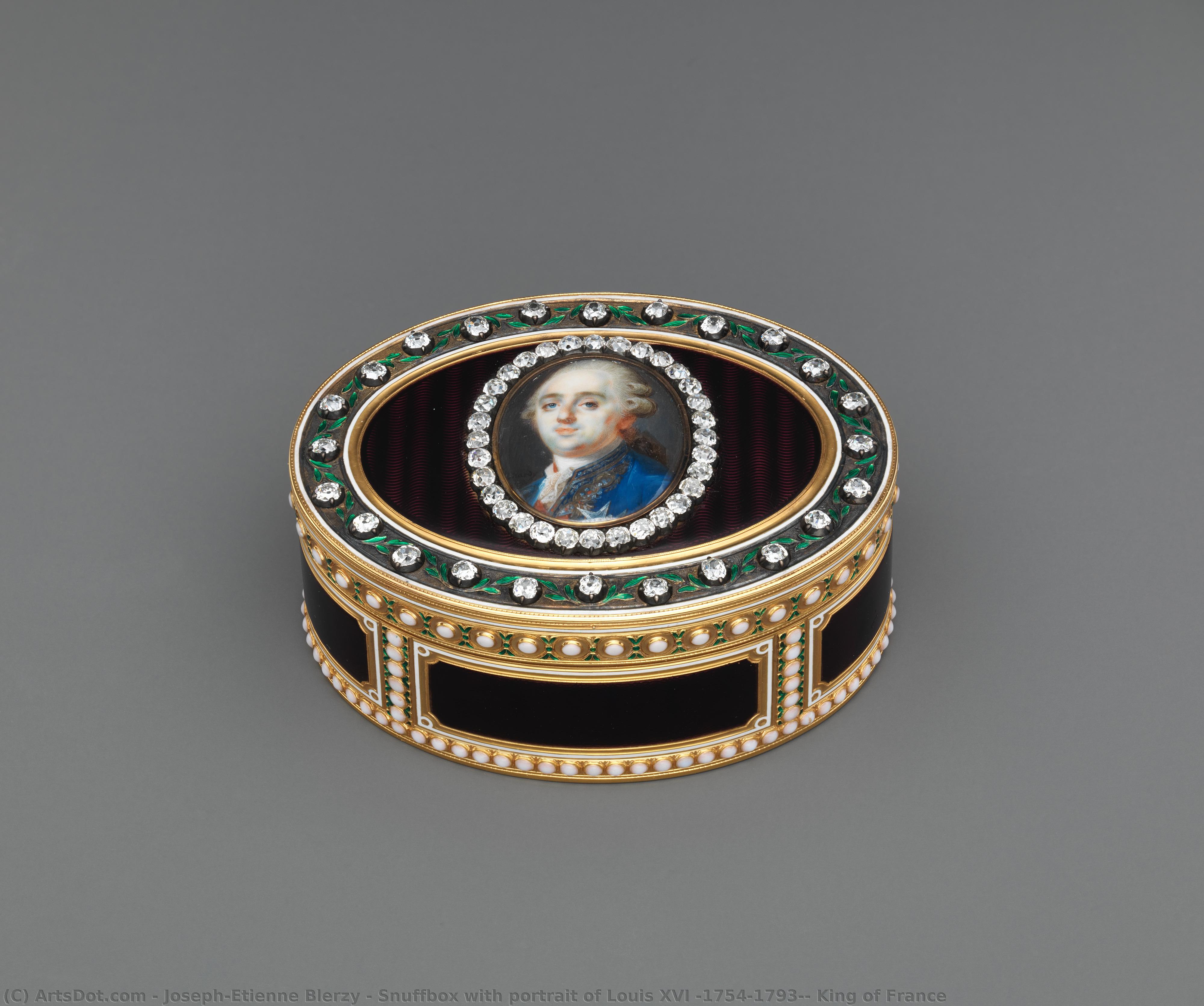 Snuffbox With Portrait Of Louis Xvi (1754–1793), King Of France — Joseph-étienne Blerzy