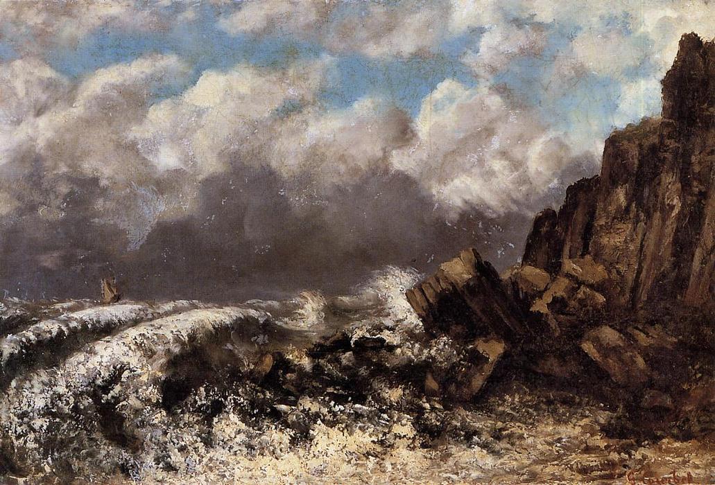 Seascape At Etretat — Gustave Courbet