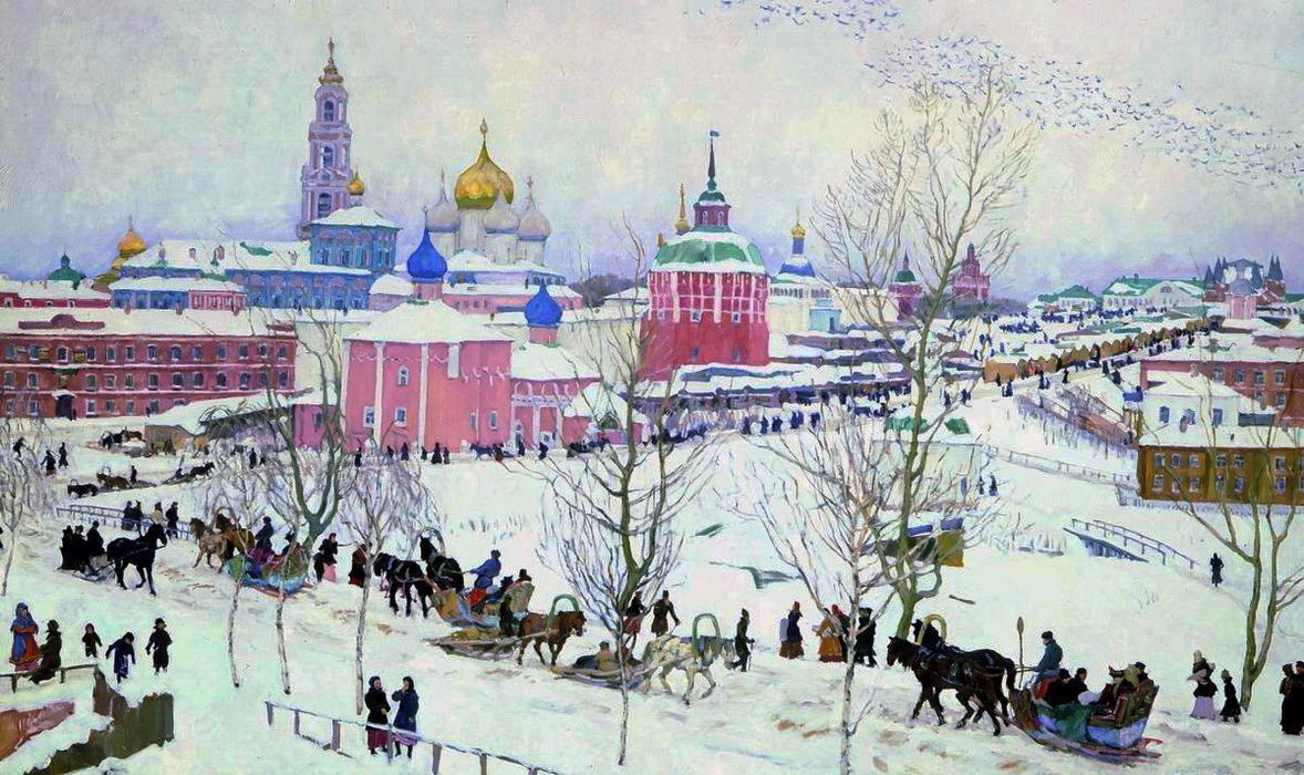 The Troitse-sergiyev Monastery In Winter — Konstantin Yuon