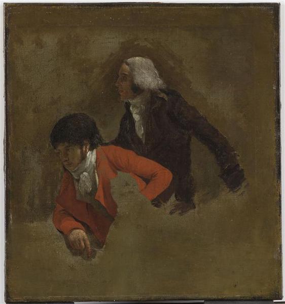 Portraits De Jean Baptiste Isabey (1767 1855) Peintre Miniaturiste Et De Nicolas Antoine Taunay (1755 1830), Peintre De Paysages — Louis Léopold Boilly