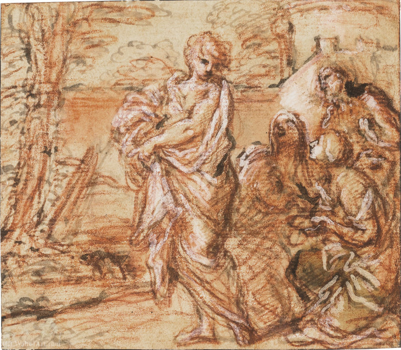 Tobias Taking Leave Of His Parents — Giuseppe Passeri