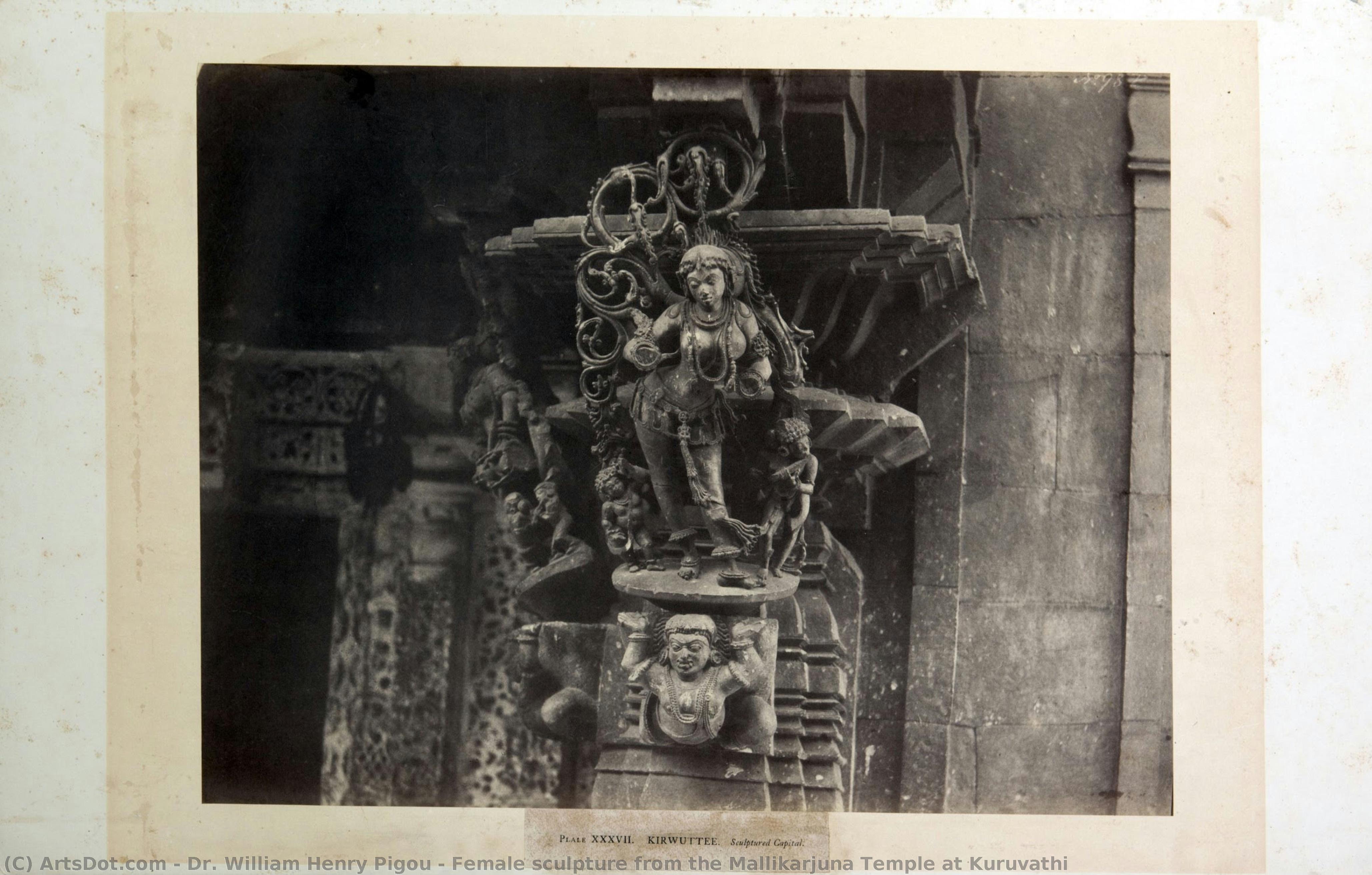 Female Sculpture From The Mallikarjuna Temple At Kuruvathi — Dr. William Henry Pigou