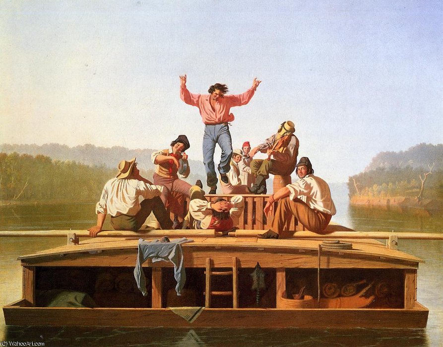 The Jolly Flatboarmen — George Caleb Bingham