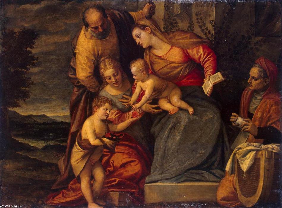 Holy Family With Sts Catherine, Anne And John — Benedetto Caliari