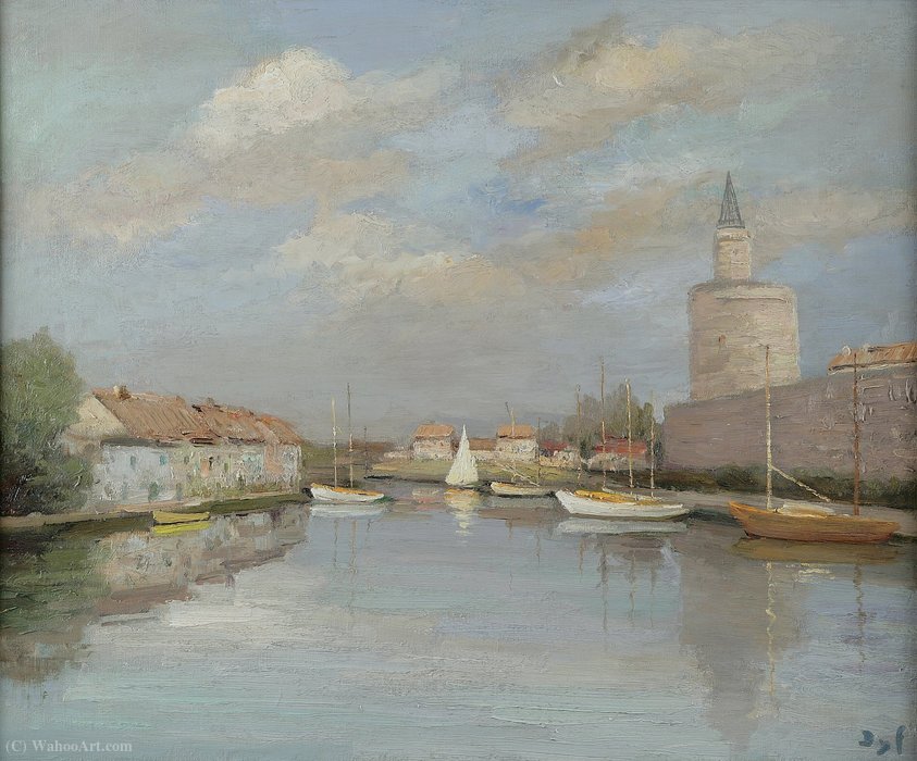 Canal Of Rhone Near The Ramparts — Marcel Dyf