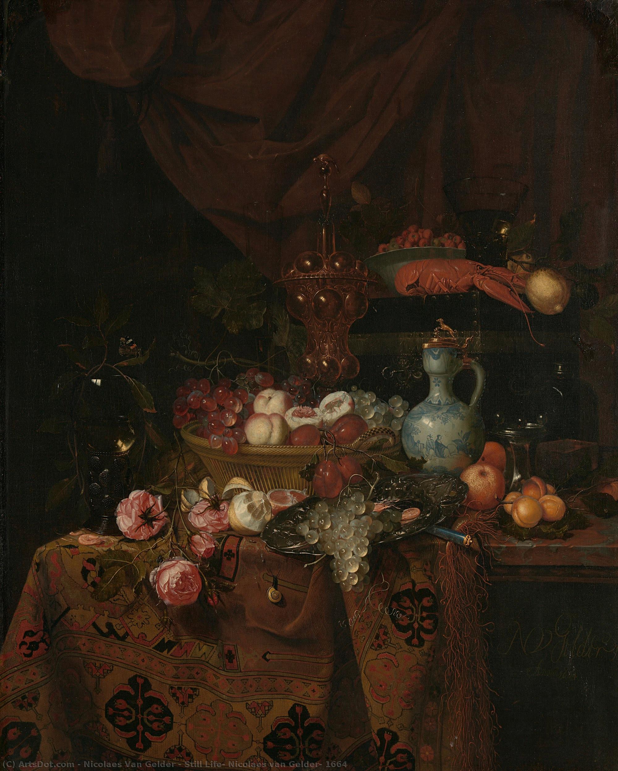 Still Life, Nicolaes Van Gelder, 1664 — Nicolaes Van Gelder