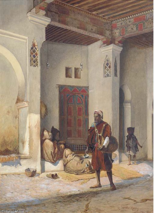 A Blind Beggar In A Street In Tangiers — Robert George Talbot Kelly