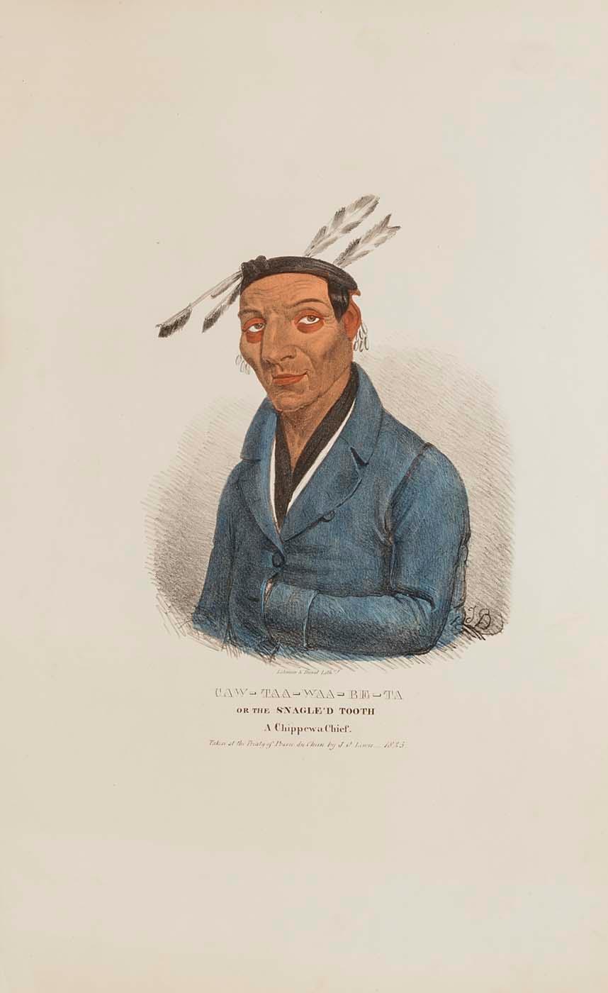 Caw Taa Waa Be Ta Or The Snagle'd Tooth A Chippewa Chief, From The Aboriginal Portfolio — James Otto Lewis
