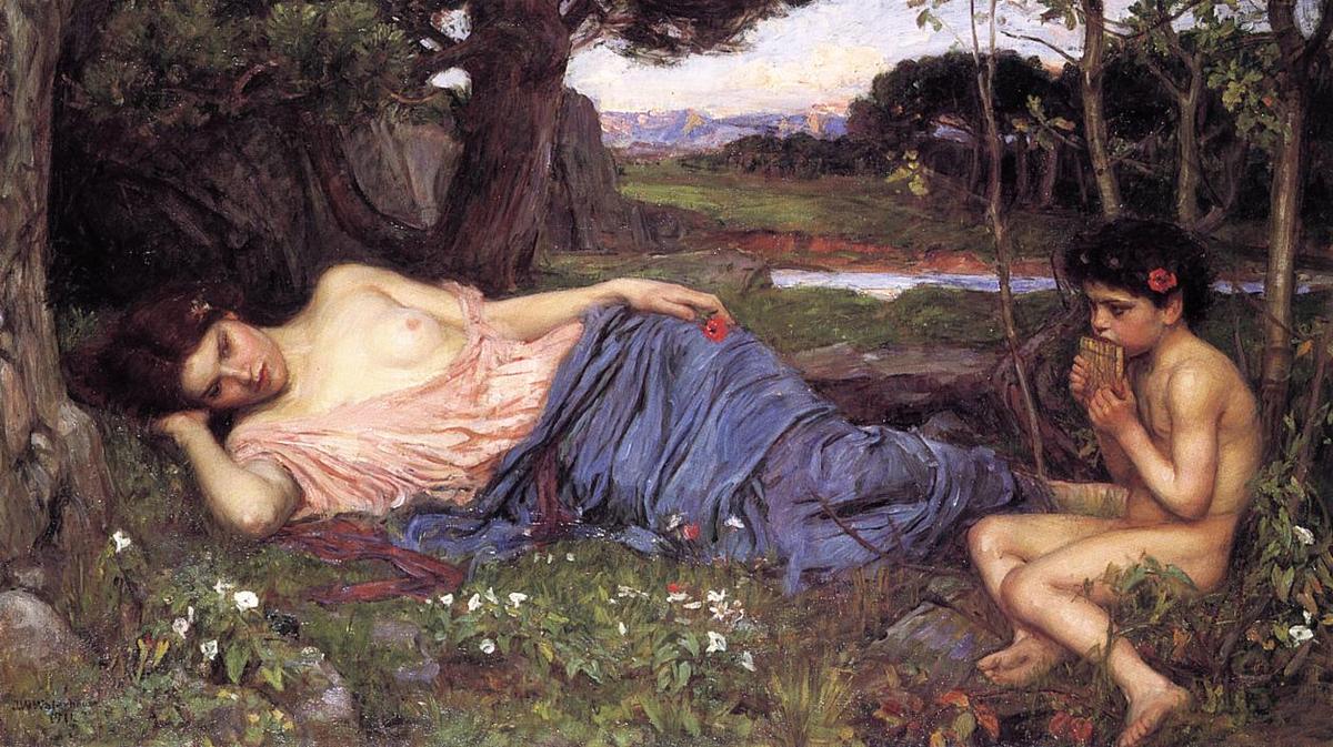 Listen To My Sweet Pipings — John William Waterhouse