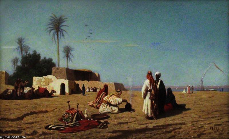 The Banks Of The Nile — Charles Théodore Frère Dit Frère Bey