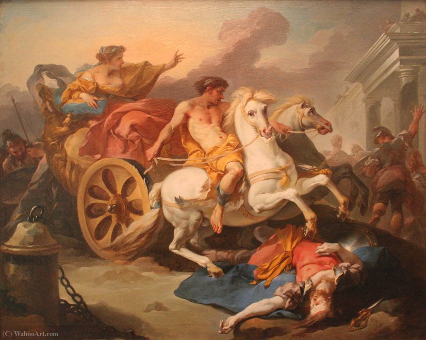 Tullie Passing His Chariot On The Body Of His Father. — Michel François Dandré-bardon