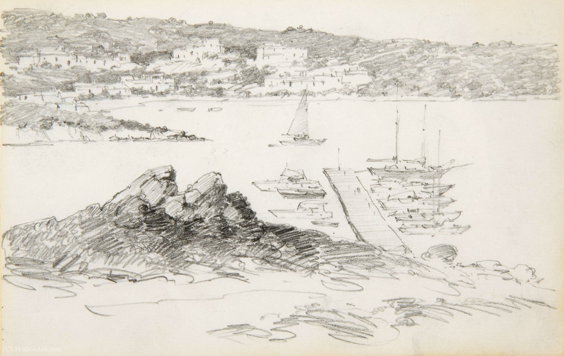 Pontoon At Porto Cervo — Edward Seago