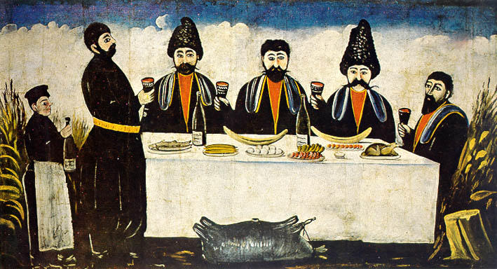 Spree Of Four Residents — Niko Pirosmani