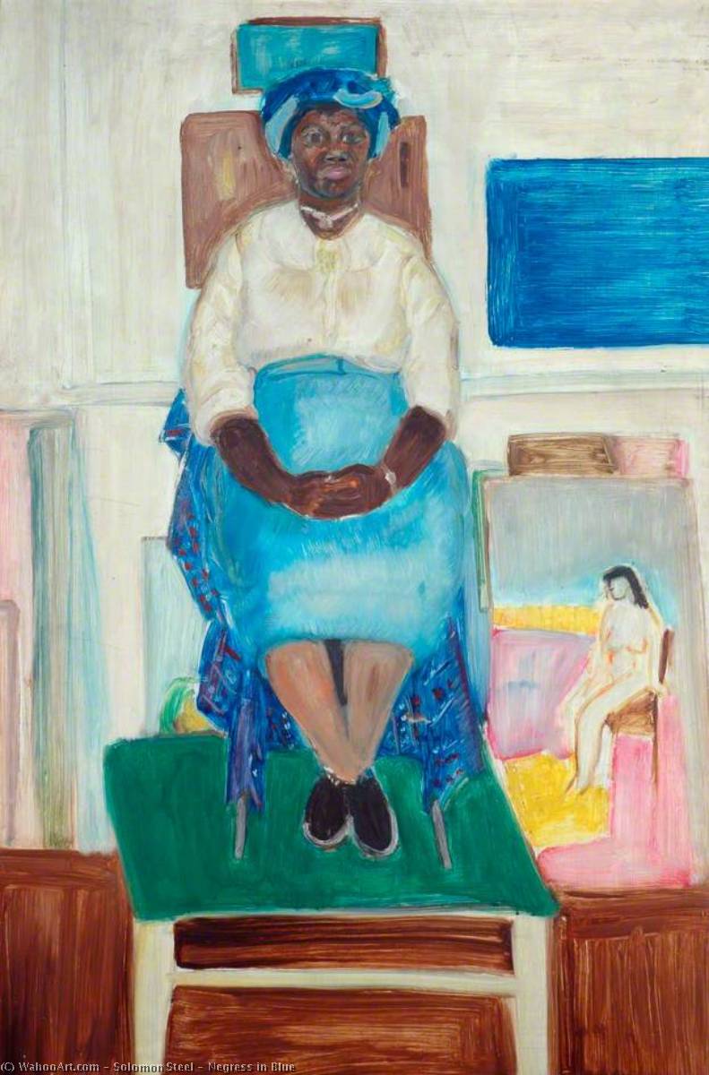 Negress In Blue — Solomon Steel