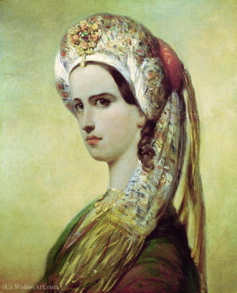 Portrait Of Rachel — Achille Jacques Jean Marie Devéria