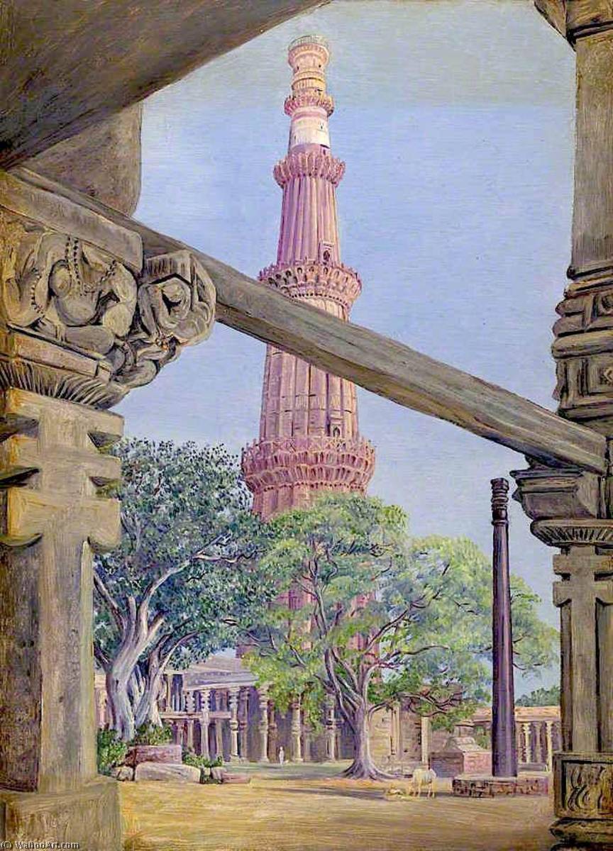 El Minarete De Qutb Y El Pilar De Hierro — Marianne North
