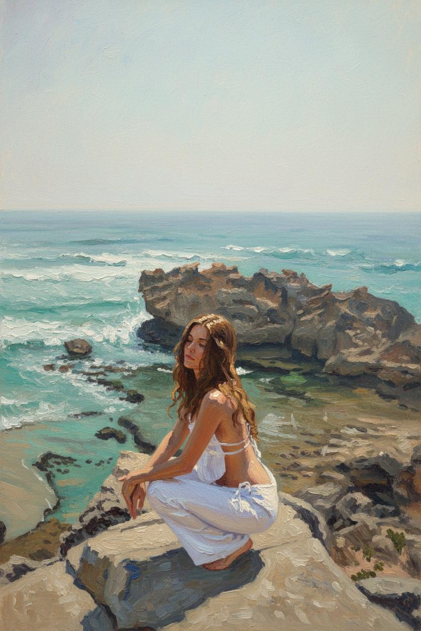 Azure Solitude: A Study In Coastal Light — Océane Michel