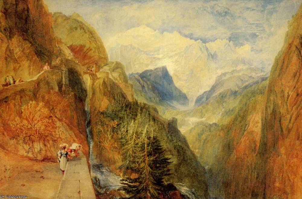 Mont Blanc From Fort Roch Val D-aosta — Joseph Mallord William Turner