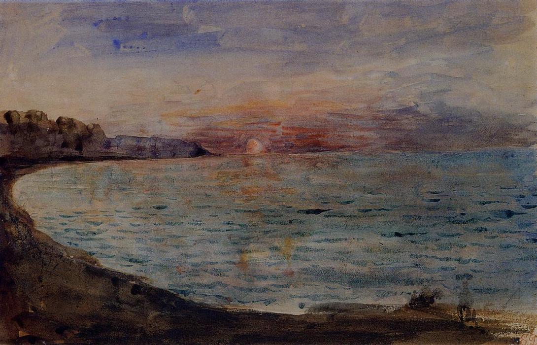 Cliffs Near Dieppe — ウジェーヌ・ドラクロワ
