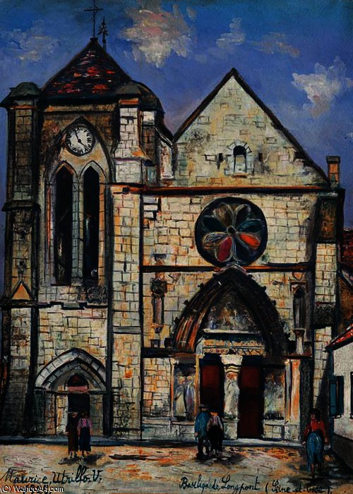 La Basilique De Longpont — Maurice Utrillo