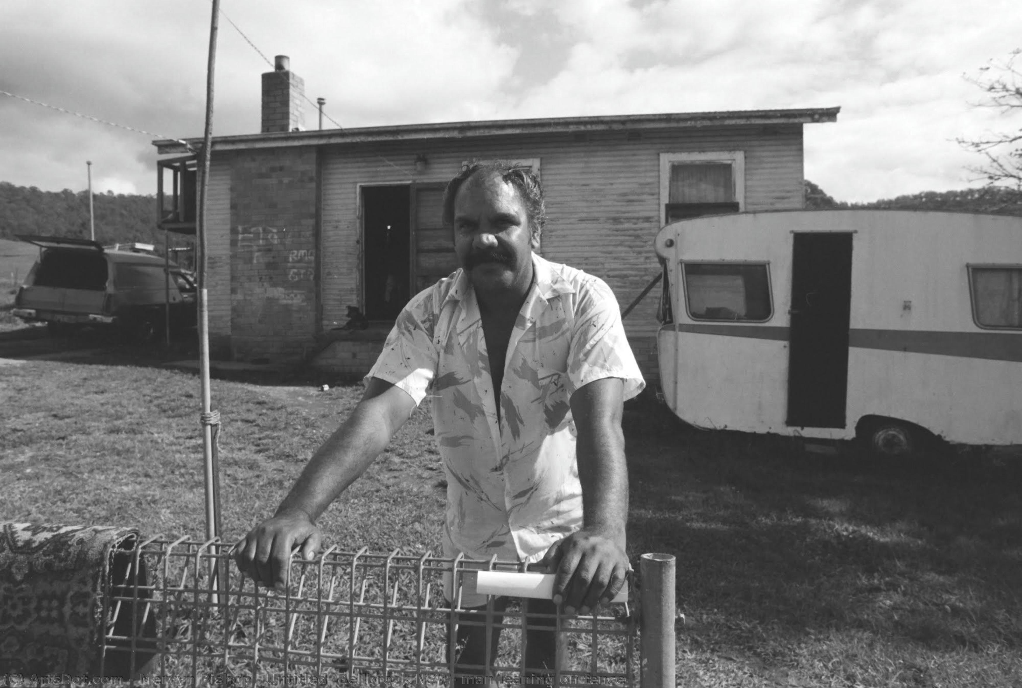Untitled (bellbrook Nsw, Man Leaning On Fence) — Mervyn Bishop