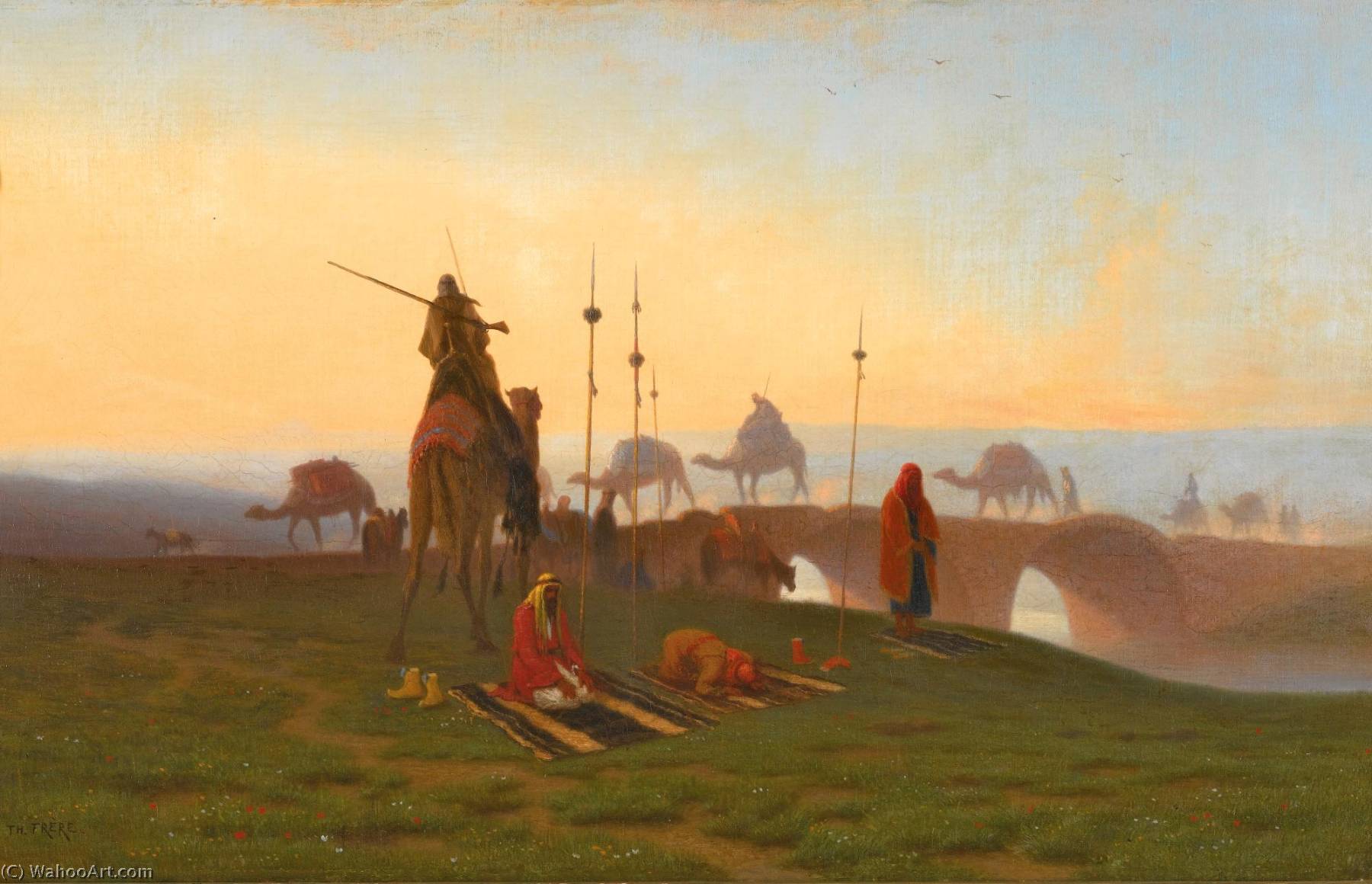 La Prière Du Soir — Charles Théodore Frère Dit Frère Bey