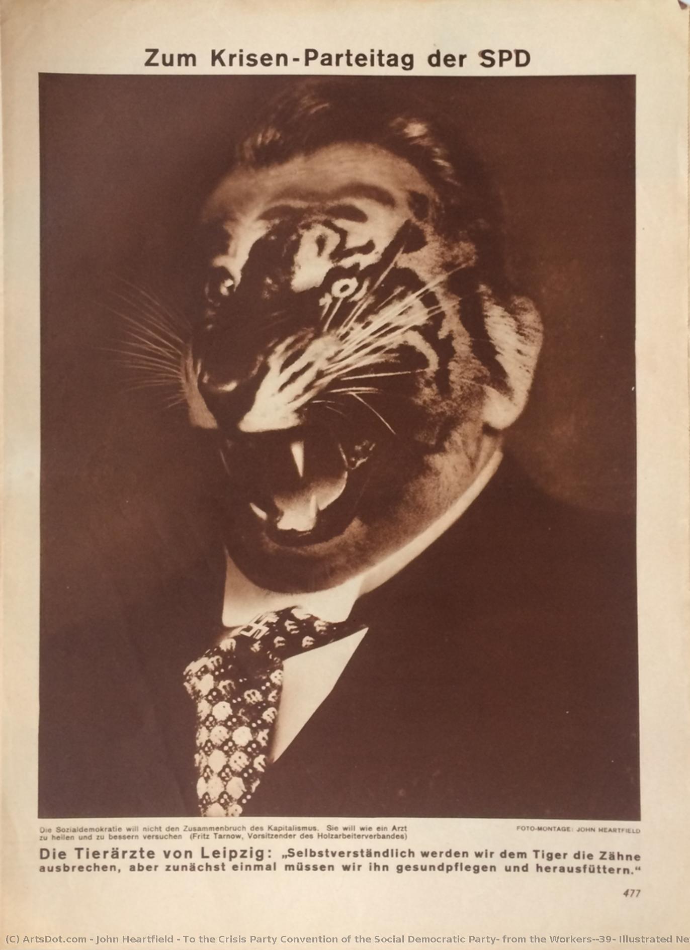To The Crisis Party Convention Of The Social Democratic Party, From The Workers' Illustrated News — John Heartfield