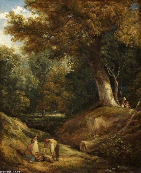 A Woodland Glade With Figures — Уильям Коллинз