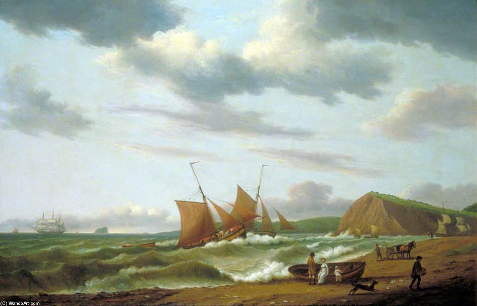 Fishing Craft Entering Teignmouth Harbour — Thomas Luny