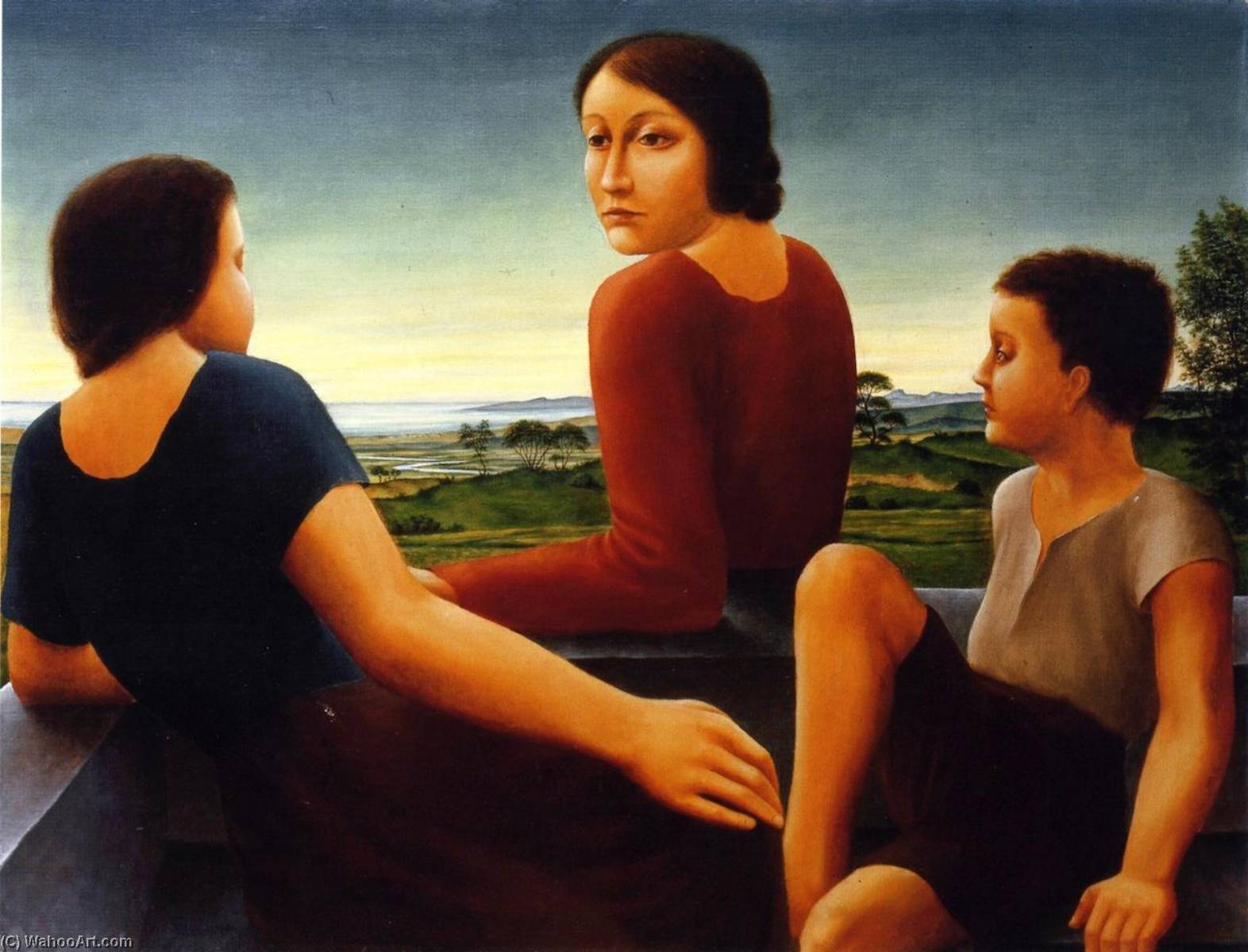 Figures In A Landscape — Georg Schrimpf