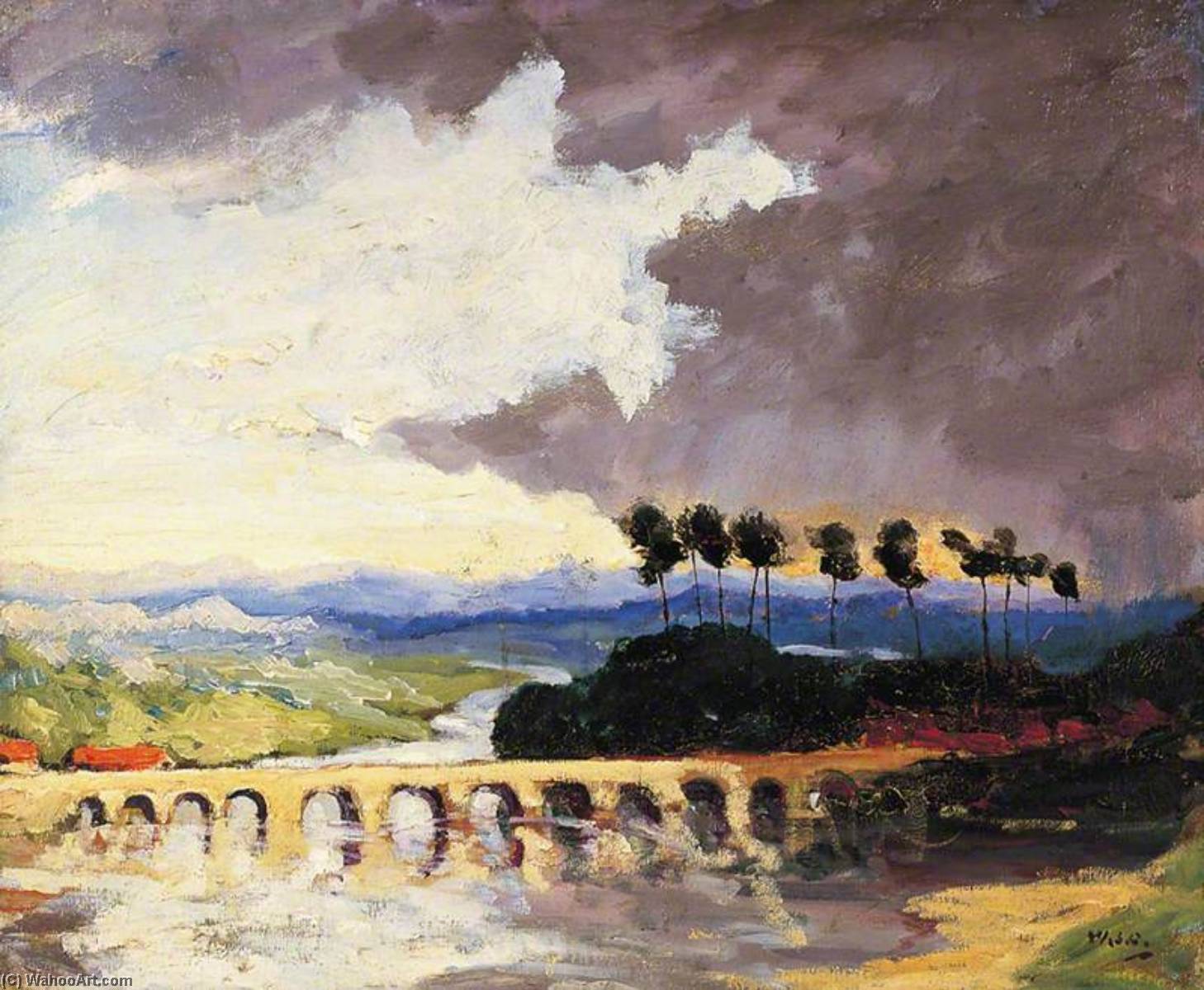 Storm Scene, South Of France (the Bridge) — Winston Spencer Churchill